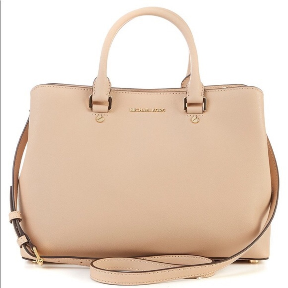NWT MICHAEL KORS Savannah Large Saffiano Satchel